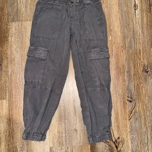 Gray Kids Cargo Pants
